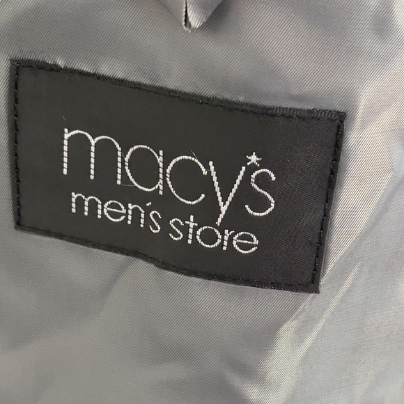 Andrew Fezza Mens 46R Gray Tartan Plaid Sport-Coat Blazer Jacket - Picture 12 of 12